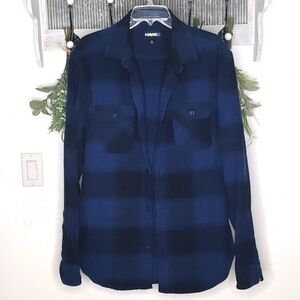 Tony hawk men's extra large blue and black heavy duty flannel